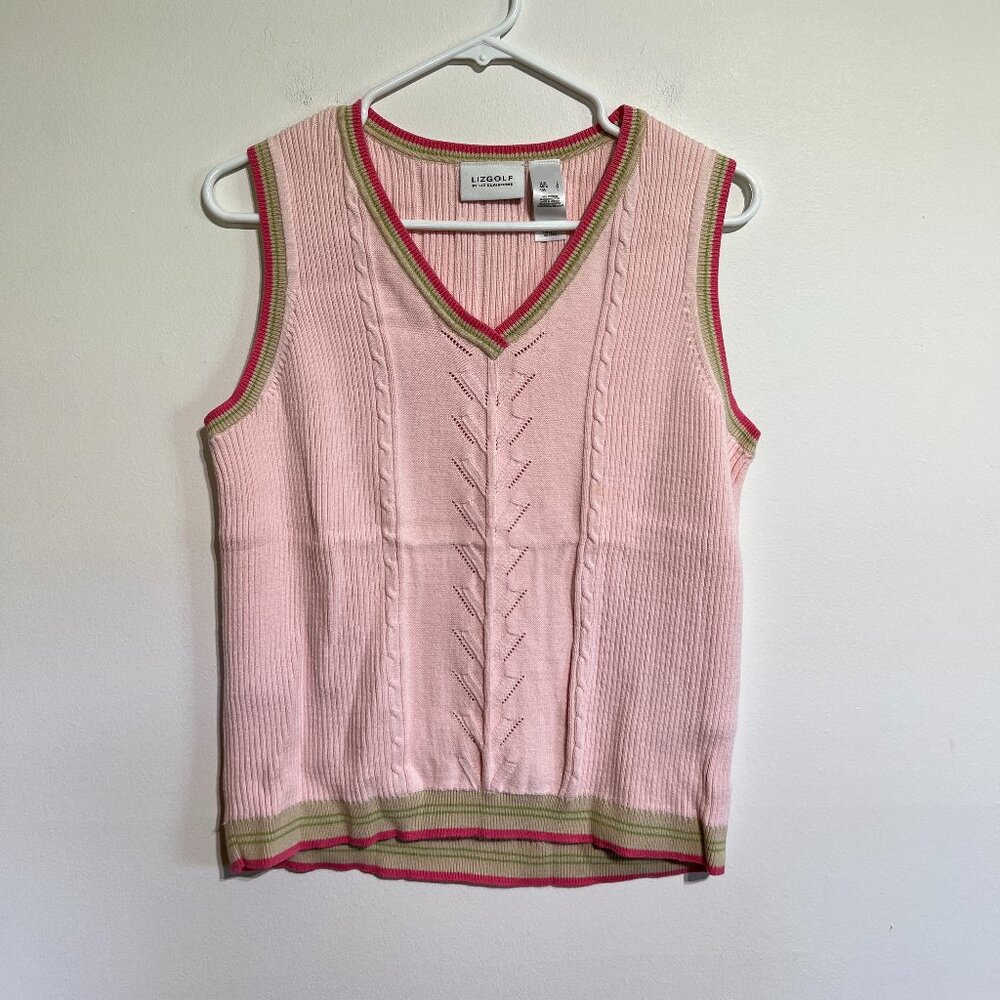 EUC Vintage 100% cotton Liz Claiborne LizGolf Vest, Large